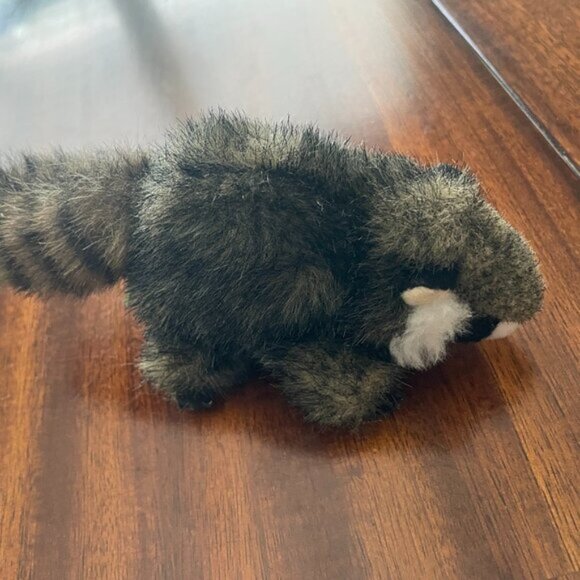 Folkmanis Mini Raccoon Finger Puppet 7" with Tail Collectible Plush! - Picture 1 of 5